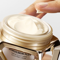 Darphin Stimulskin Plus Sculpting Cream 50ml, new in box, featuring a smooth cream texture for facial contouring and skin firming.