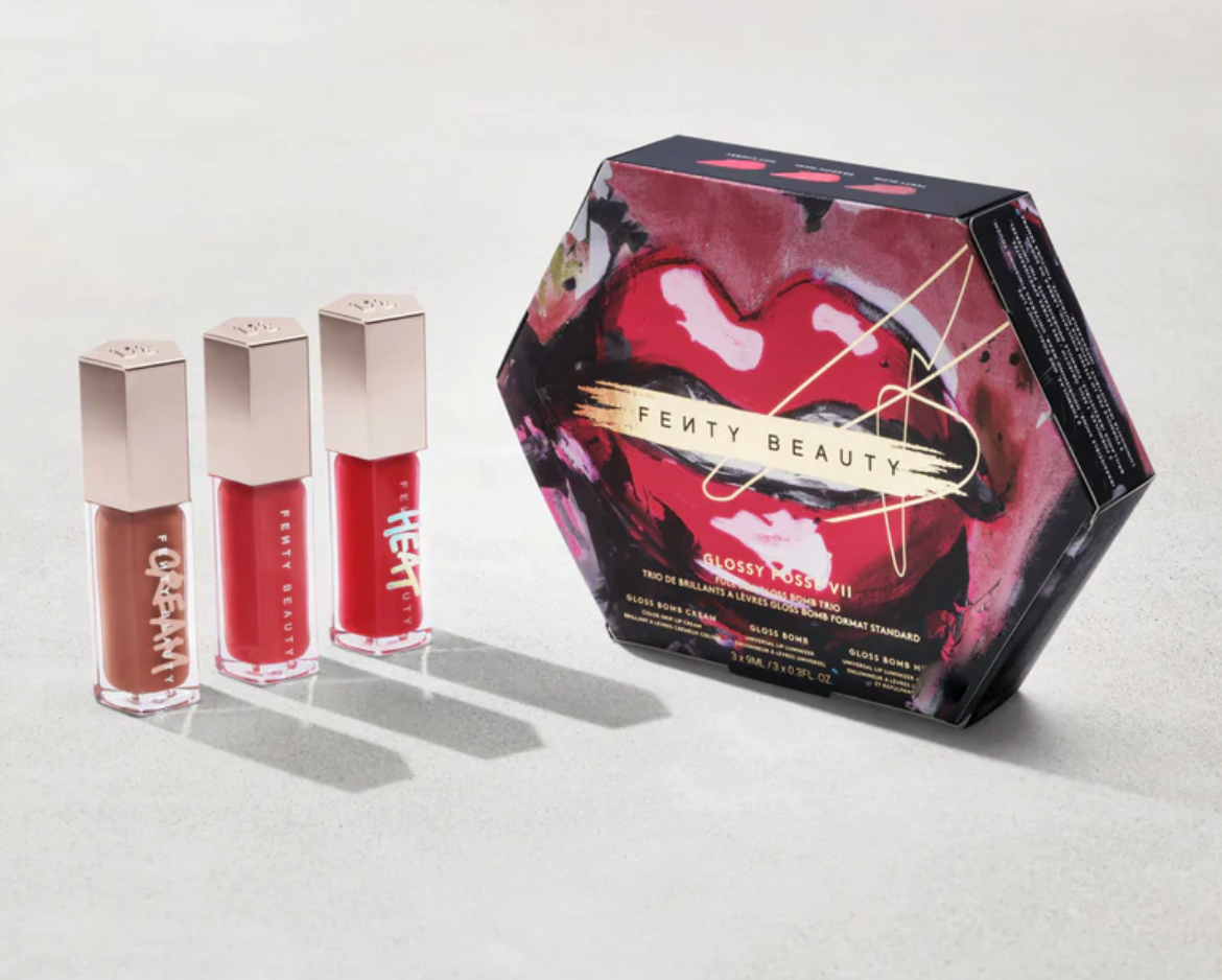 Fenty Beauty by Rihanna Glossy Posse Volume 7.0 Full-Size Gloss Bomb Trio