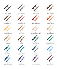 Hermès Trait d'Hermès Colour Eye Pencil in various shades, new in box, displayed on a neutral background for beauty and makeup use.