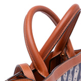 Small Triomphe Canvas Maillon Vertical Cabas Satchel Blue - Lab Luxury Resale