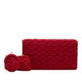 Crochet Clutch Red - Lab Luxury Resale