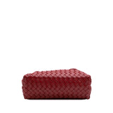 Lambskin Intrecciato East West Andiamo Top Handle Bag Red - Lab Luxury Resale