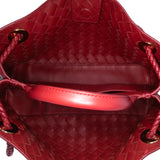 Lambskin Intrecciato East West Andiamo Top Handle Bag Red - Lab Luxury Resale