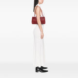 Lambskin Intrecciato East West Andiamo Top Handle Bag Red - Lab Luxury Resale