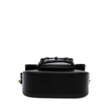 Mini Leather Horsebit 1955 Web Satchel Black - Lab Luxury Resale