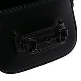 Mini Leather Horsebit 1955 Web Satchel Black - Lab Luxury Resale