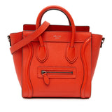 Nano Leather Luggage Tote Orange - Lab Luxury Resale