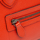 Nano Leather Luggage Tote Orange - Lab Luxury Resale