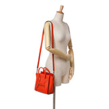 Celine Nano Leather Luggage Tote Orange