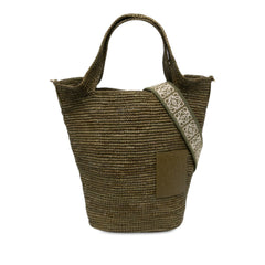Mini Raffia Slit Satchel Green - Lab Luxury Resale