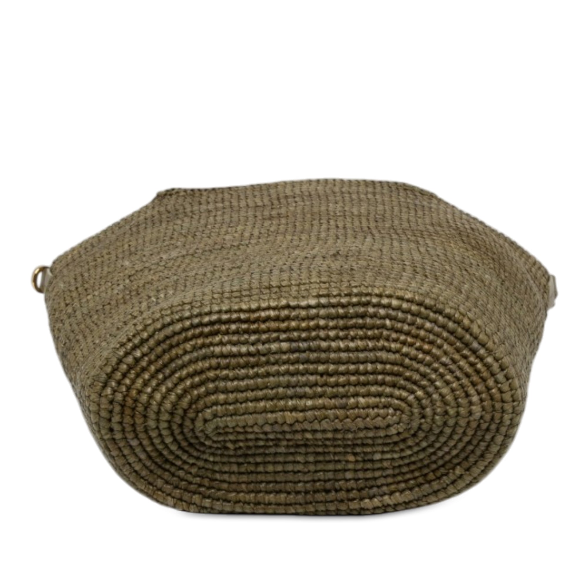 Mini Raffia Slit Satchel Green - Lab Luxury Resale
