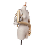 Oblique Canvas Embroidered Saddle Bag Gray - Lab Luxury Resale