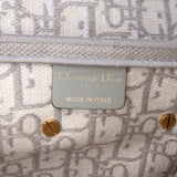 Oblique Canvas Embroidered Saddle Bag Gray - Lab Luxury Resale