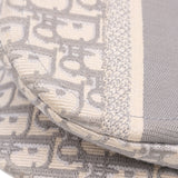 Oblique Canvas Embroidered Saddle Bag Gray - Lab Luxury Resale