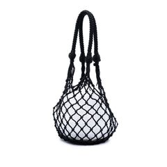 Mesh and Leather Bucket Bag Black - Lab Luxury Resale