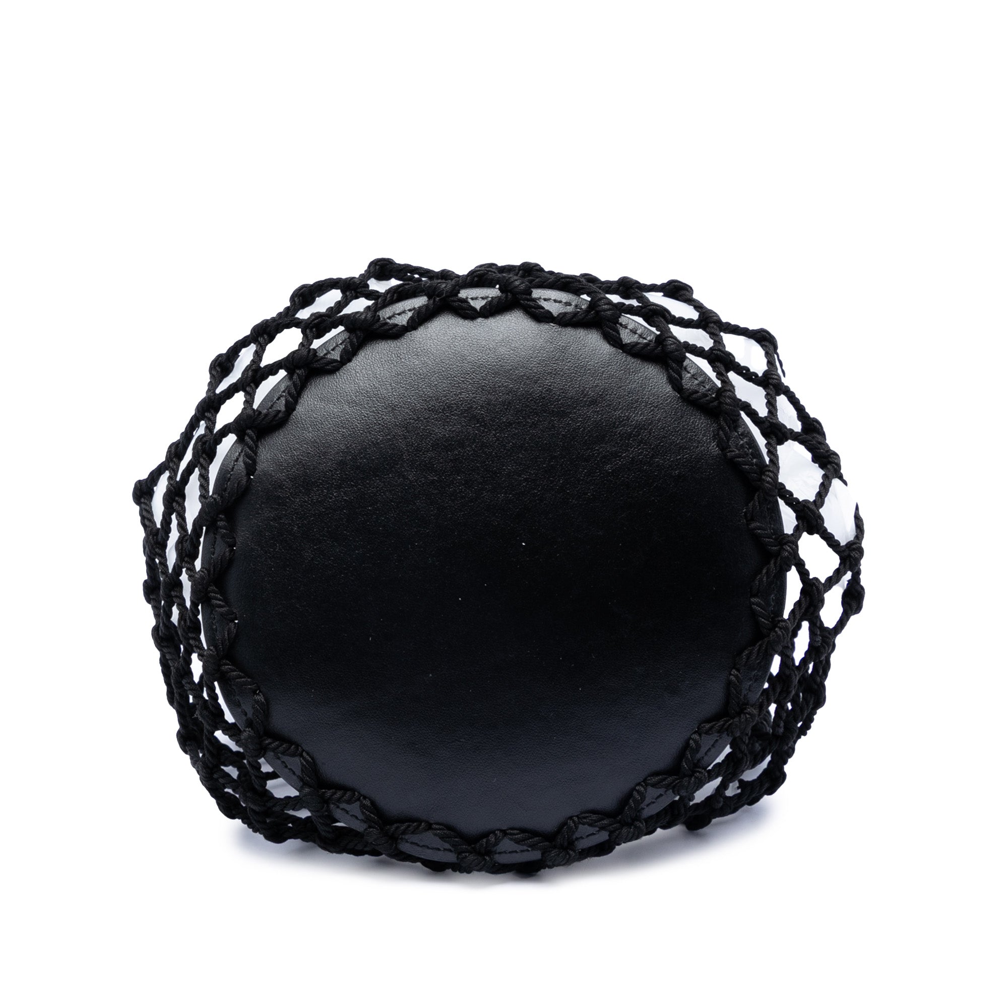 Mesh and Leather Bucket Bag Black - Lab Luxury Resale