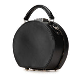 Small Leather Mica Hatbox Satchel Black - Lab Luxury Resale