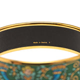 Wide Enamel Astres et Soleils Bangle 65 Green - Lab Luxury Resale
