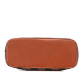 Pequin Coated Canvas Dome Satchel Brown - Lab Luxury Resale