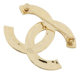 CC Gold Plated Enamel Brooch Gold - Lab Luxury Resale