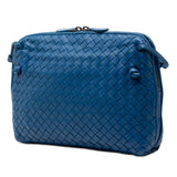 Nappa Intrecciato Nodini Crossbody Blue - Lab Luxury Resale