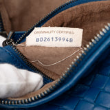 Nappa Intrecciato Nodini Crossbody Blue - Lab Luxury Resale