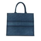 Large Oblique Denim Book Tote Blue - Lab Luxury Resale