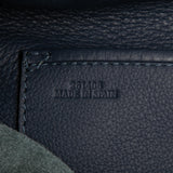 Leather Amazona Business Bag Blue - Lab Luxury Resale