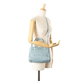 Miu Miu Matelasse Nappa Crystal Satchel Blue