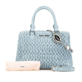 Matelasse Nappa Crystal Satchel Blue - Lab Luxury Resale