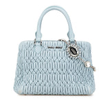 Matelasse Nappa Crystal Satchel Blue - Lab Luxury Resale