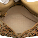 Suede Tapestry Flamenco Knot Crossbody Brown - Lab Luxury Resale