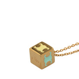 Triomphe Box Pendant Necklace Gold - Lab Luxury Resale