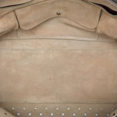 Bicolor Leather Studded Perforated Amazona 36 Brown - Lab Luxury Resale