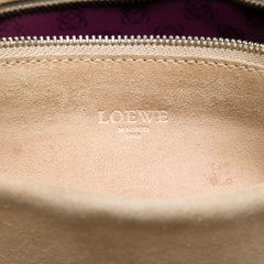 Bicolor Leather Studded Perforated Amazona 36 Brown - Lab Luxury Resale