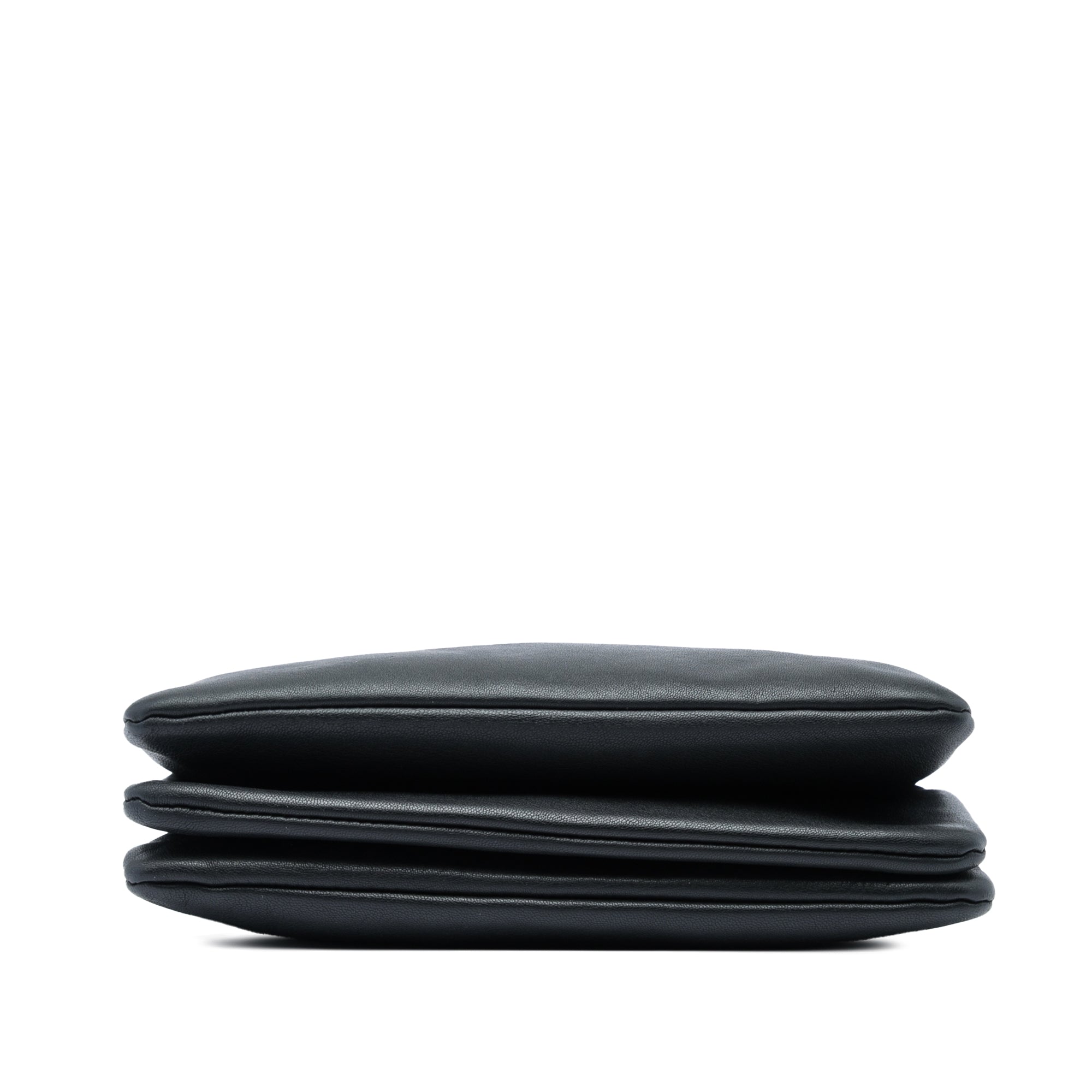 Small Lambskin Trio Crossbody Black - Lab Luxury Resale