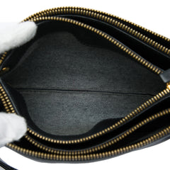 Small Lambskin Trio Crossbody Black - Lab Luxury Resale