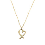 18K Yellow Gold Paloma Picasso Loving Heart Necklace Gold - Lab Luxury Resale