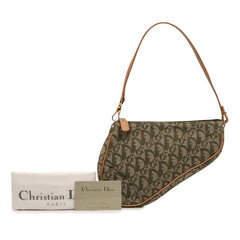 Mini Diorissimo Canvas Saddle Pochette Green - Lab Luxury Resale