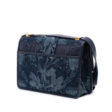 Printed Denim Flowers 30 Montaigne Flap Blue - Lab Luxury Resale