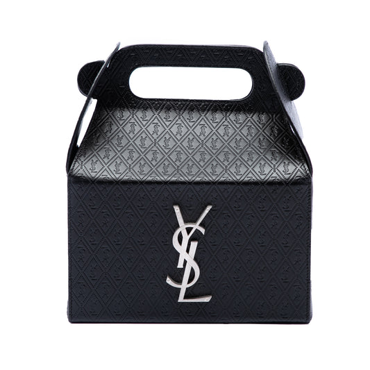 Monogram Leather Take Away Box Handbag Black - Lab Luxury Resale