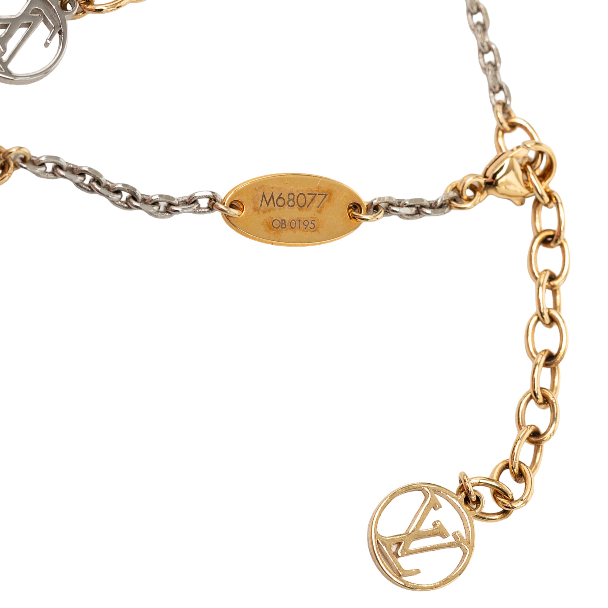 Gold Plated and Brass Logomania Bracelet Gold - Lab Luxury Resale