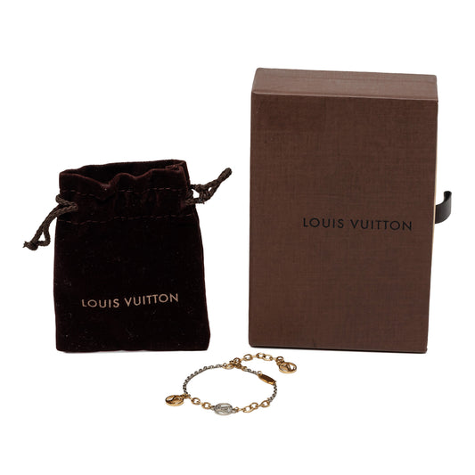 Gold Plated and Brass Logomania Bracelet Gold - Lab Luxury Resale