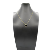 18K Yellow Gold and Onyx Vintage Alhambra Pendant Necklace Gold - Lab Luxury Resale