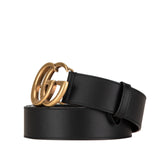 Leather GG Marmont Belt Black - Lab Luxury Resale