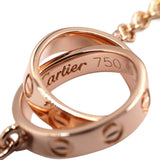 18K Rose Gold Love Interlocking Necklace Pink - Lab Luxury Resale