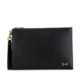 Leather Horsebit 1955 Zip Clutch Black - Lab Luxury Resale