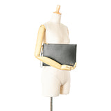 Gucci Leather Horsebit 1955 Zip Clutch Black