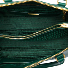 Large Saffiano Lux Promenade Satchel Green - Lab Luxury Resale