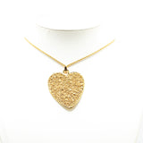 Yves Saint Laurent Gold Plated Heart Pendant Necklace